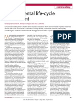Environmental Life-Cycle Assessment: Commentary