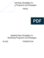 Marketing Feasibility: Marketing Programs and Strategies: Product Price