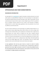 Experiment-5: Optocouplers and Their Characteristics