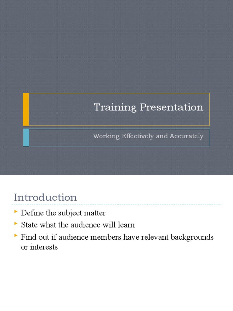 Effective Training Presentation Guide | PDF | Career & Growth | Science ...