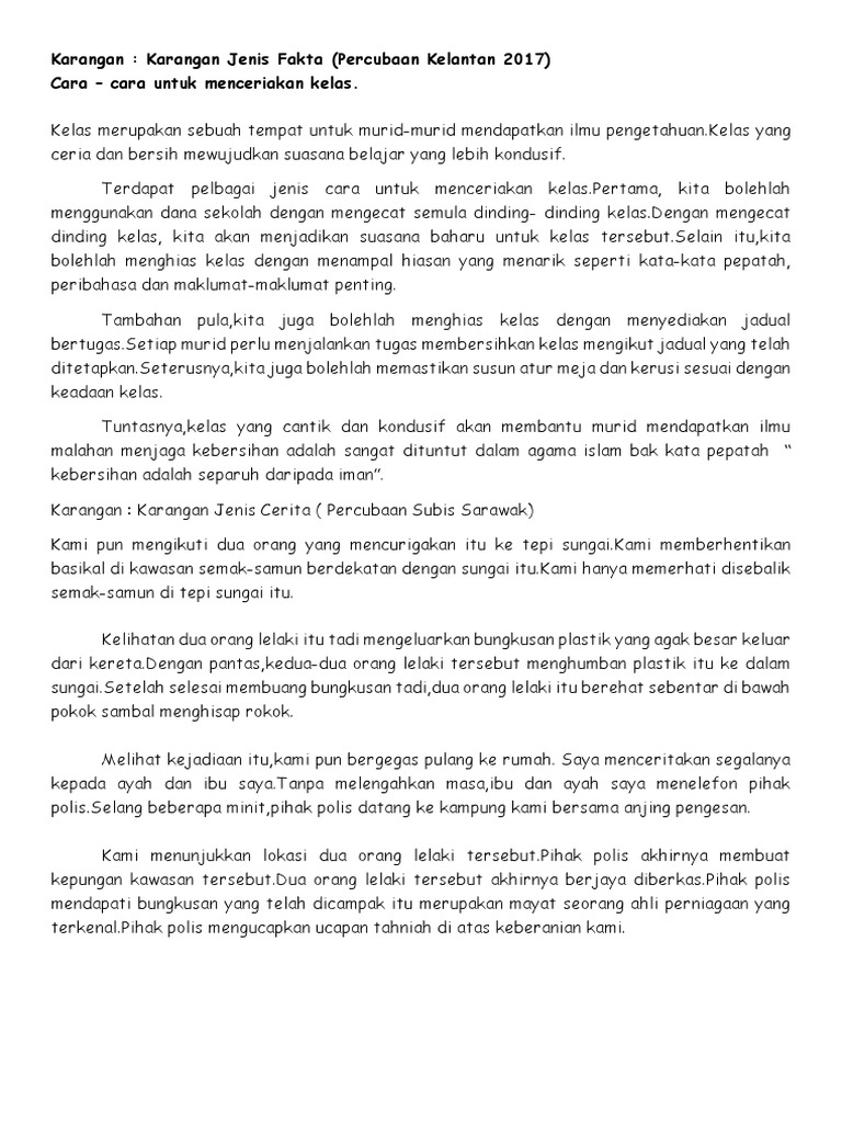 Karangan Target Upsr 2017 Pdf