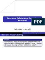 Recurrence Relations and Generating Functions - GDLC