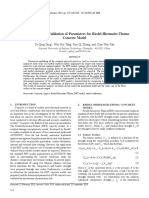 Determination and Validation of Parameters For Riedel-Hiermaier-Thoma Concrete Model