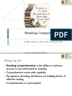 Reading Comprehension: Some Useful Tips and Strategies