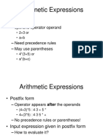 Arithmetic Expressions: - Infix Form