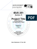 BUS 251 Project Title: Section: 9