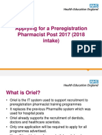 Applying For A Preregistration Pharmacist Post 2017 (2018 Intake)