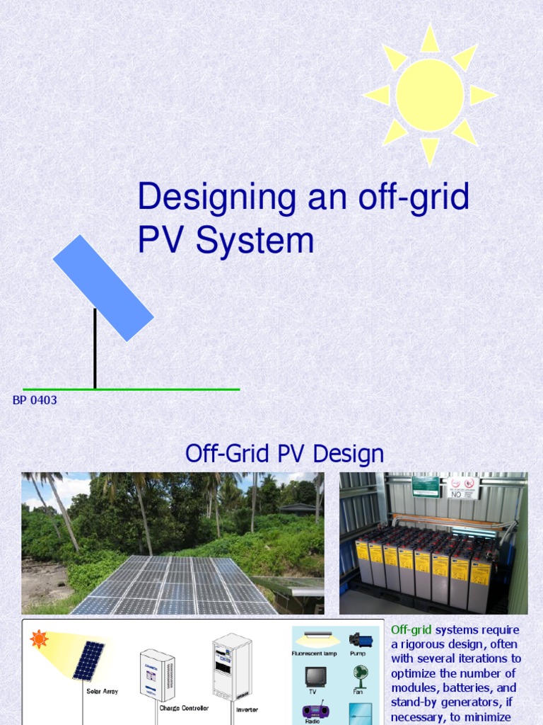 Mehb503 Off Grid Pv System Pdf Photovoltaic System Electrical