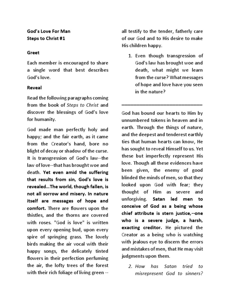 GOD'S INFINITE LOVE | PDF | Sin | Jesus