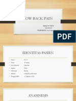 Low Back Pain: Agung Dwi Saputro 2011730118 PEMBIMBING: Dr. Darma Imran, SP.S