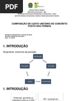 Composicao Unitaria de Concreto Posto Em Forma