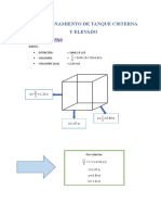 Dimensionamiento de Tanque Cisterna y Elevado