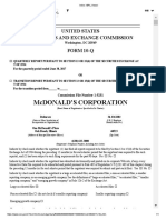 Mcdonald'S Corporation: United States Securities and Exchange Commission FORM 10-Q