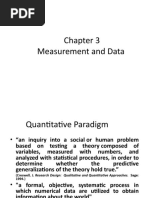 CH 3 Measurement and Data