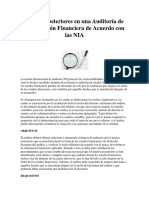 02 Hechos Posteriores en Una Auditoría de Información Financiera de Acuerdo Con Las NIA