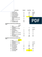 S.No Description Symbol Input Data Unit Design Data