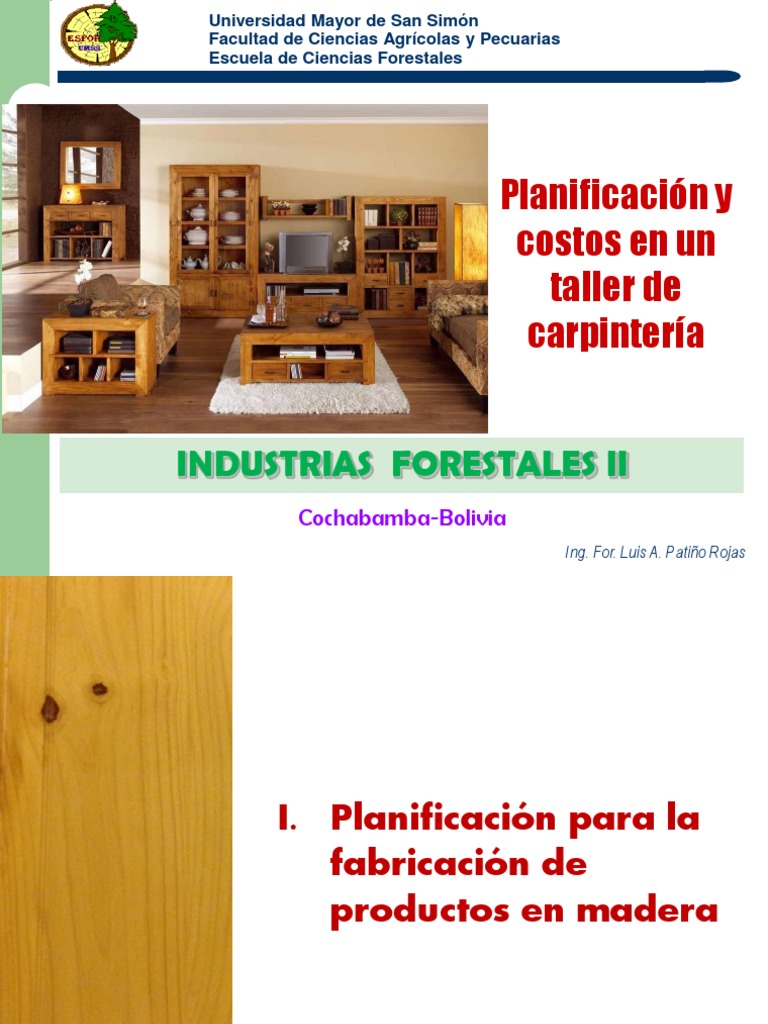 13. Planificación y Costos de Carpinteria