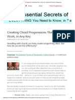 Creating Chord Progressions That Always Work, in Any Key - The Essential Secrets of Songwriting