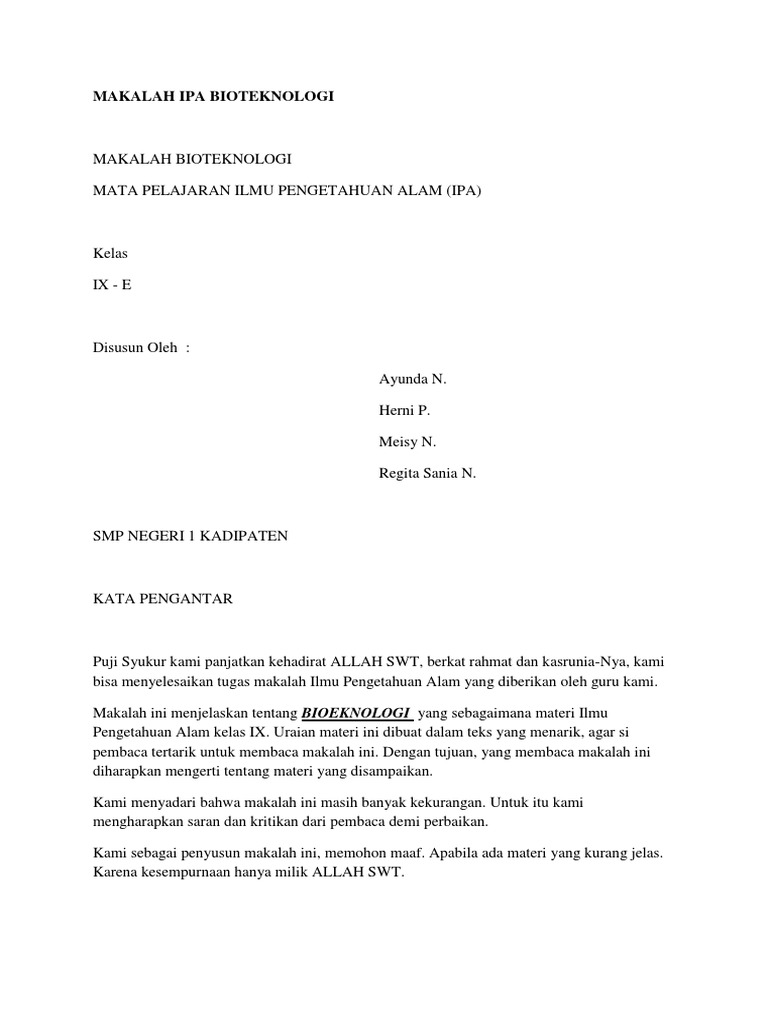 Makalah Ipa Bioteknologi Docx