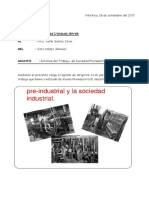 Sociedad preindustrial e industrial: Informe sobre el trabajo realizado