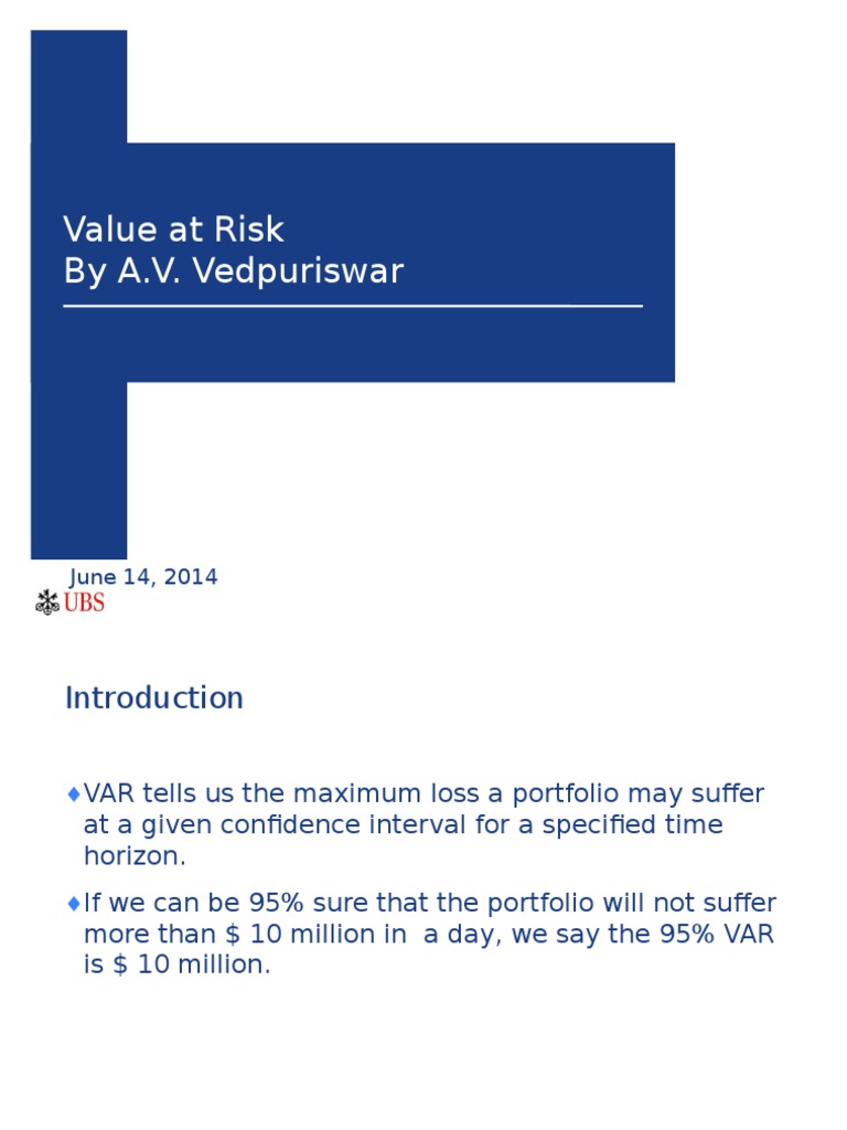 Understanding Value at Risk (VaR) Calculations | PDF | Value At Risk ...