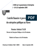 Contrôle Financier Et Gouvernance Des Entreprises Publiques Au Maroc