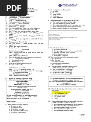 Soal Kelas 10 Bahasa Inggris Mid Smst 1