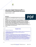 Low Level Reader Protocol (LLRP) 1.1 Conformance Requirements Document