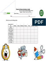 Daily Routine Worksheet