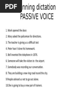 Passive Voice Running Dictation