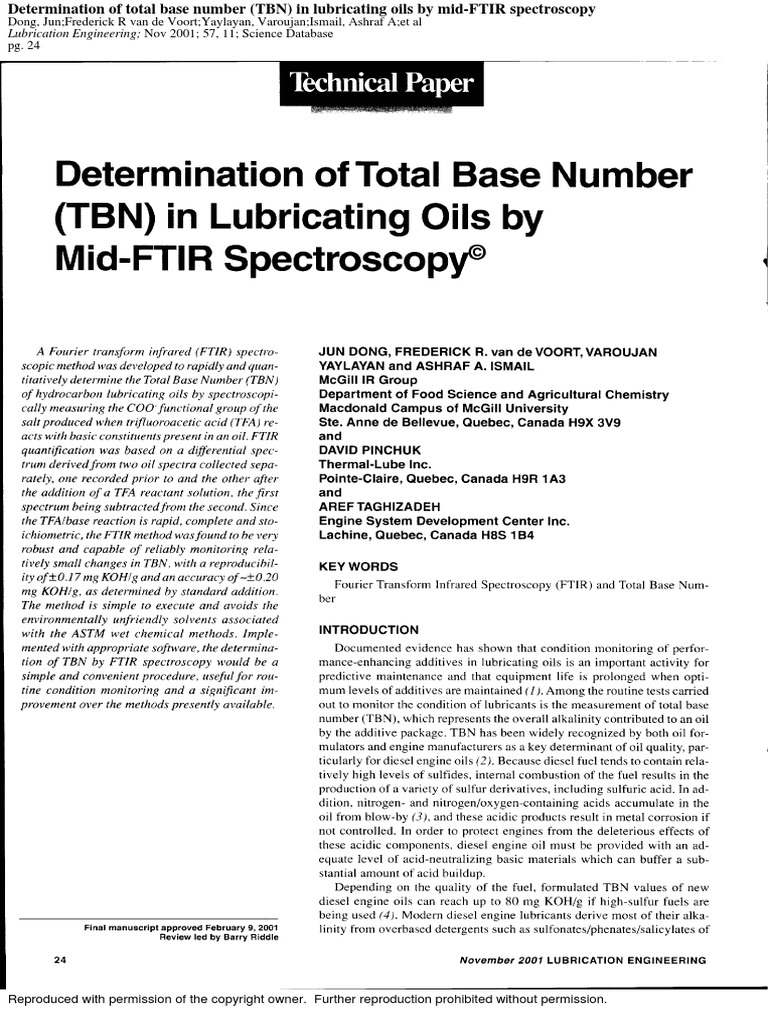 Lubrication Engineering Nov 2001 57, 11 Science Database PDF