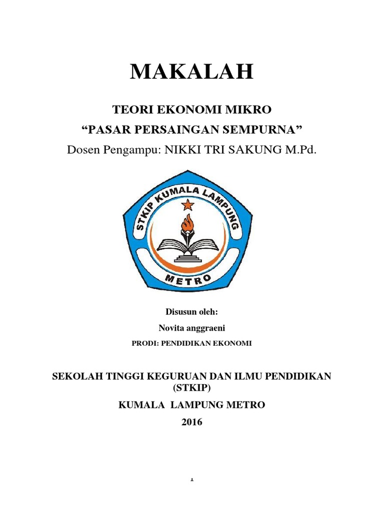 Makalah Ekonomi Mikro