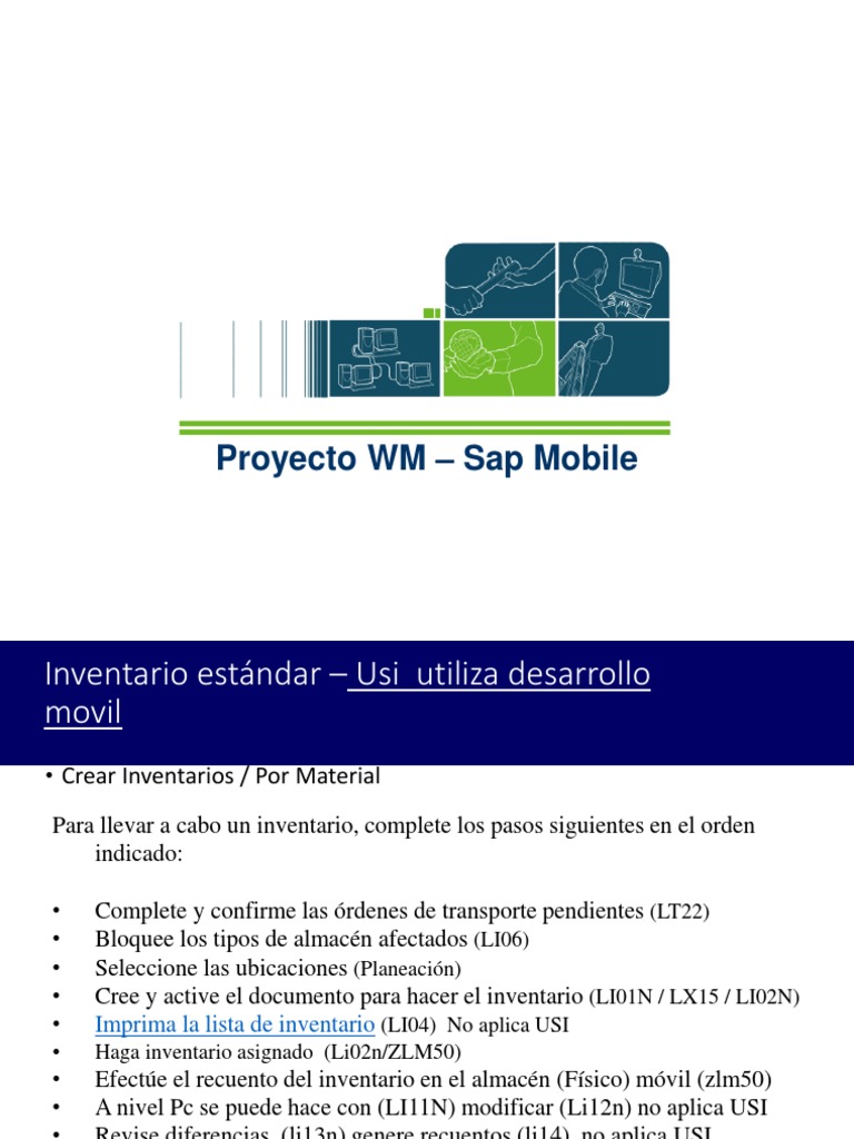 Documentos Inventario Sap WM | PDF | Informática | Áreas de informática
