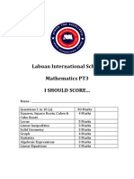 Labuan International School Mathematics PT3 I Should Score