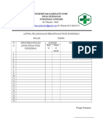 Jadwal Pelaksanaan Pemantauan Lingkungan Fisik Puskesmas