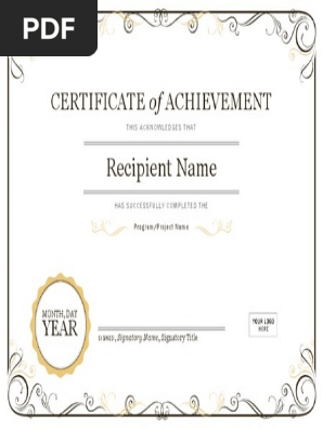 Certificate of Achievement