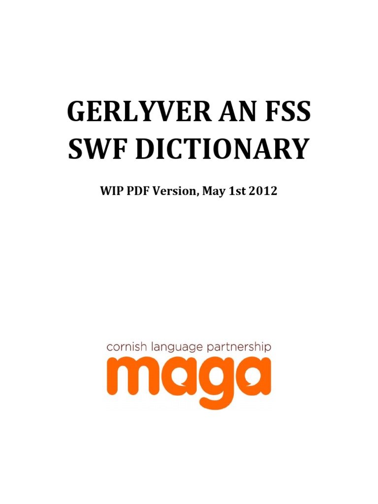 SWF Dictionary 120501 PDF Linguistics Semiotics pic pic photo