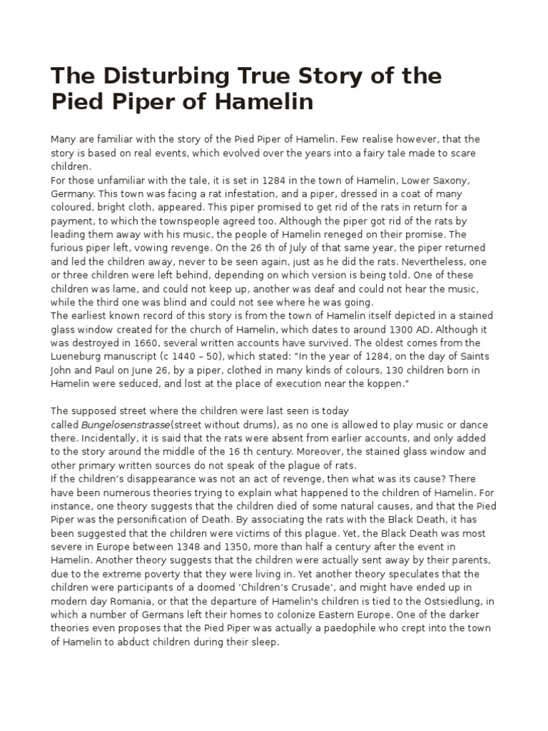 Pied Piper | Poetry | Fiction & Literature