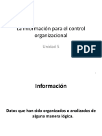 Unidad 5, La Información Para El Control Organizacional