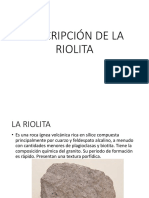 Descripción de La Riolita