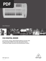 X32 Digital Mixer: User Manual