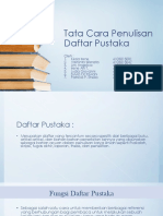 Tata Cara Penulisan Daftar Pustaka