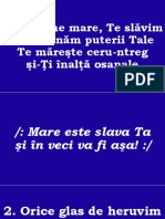 Doamne Mare, Te Slăvim Ne-Nchinăm Puterii Tale Te Măreşte Ceru-Ntreg Şi-Ţi Înalţă Osanale