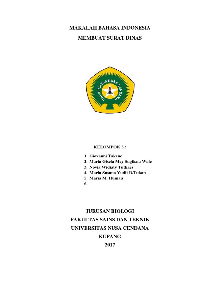 Makalah Membuat Surat Dinas