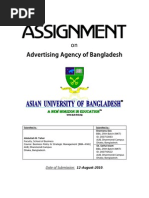 Assignment On Ad Agency of Bangladesh