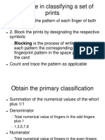 Fingerprint Classification Formula
