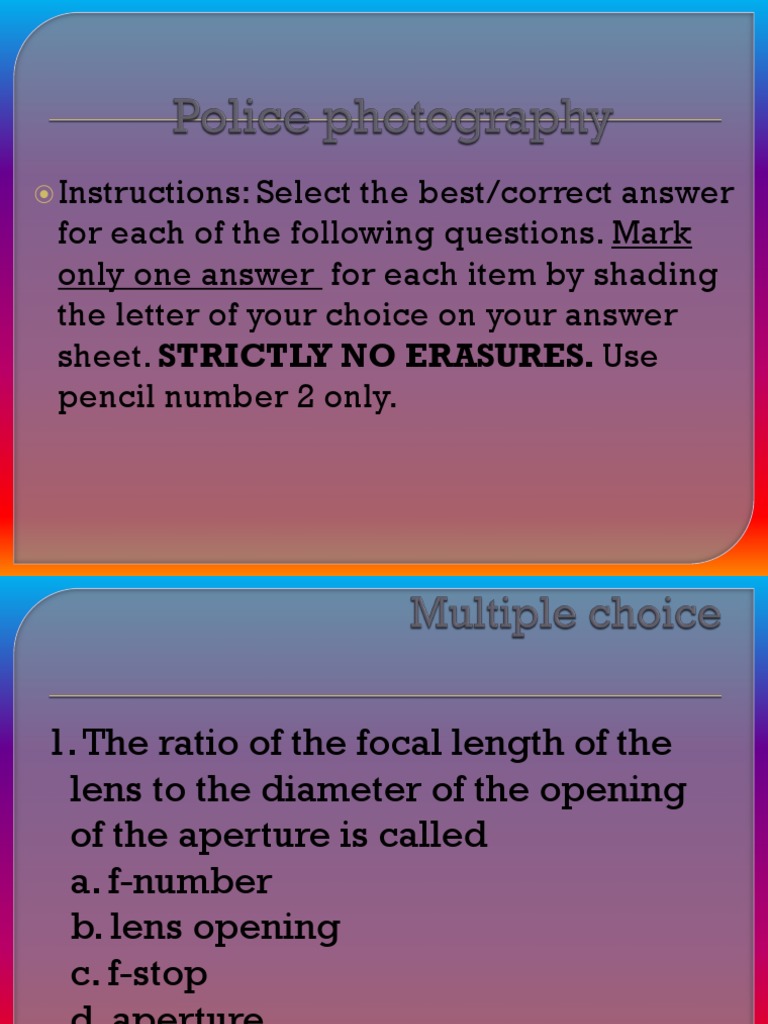 Police Photography | PDF | Camera Lens | Shutter Speed