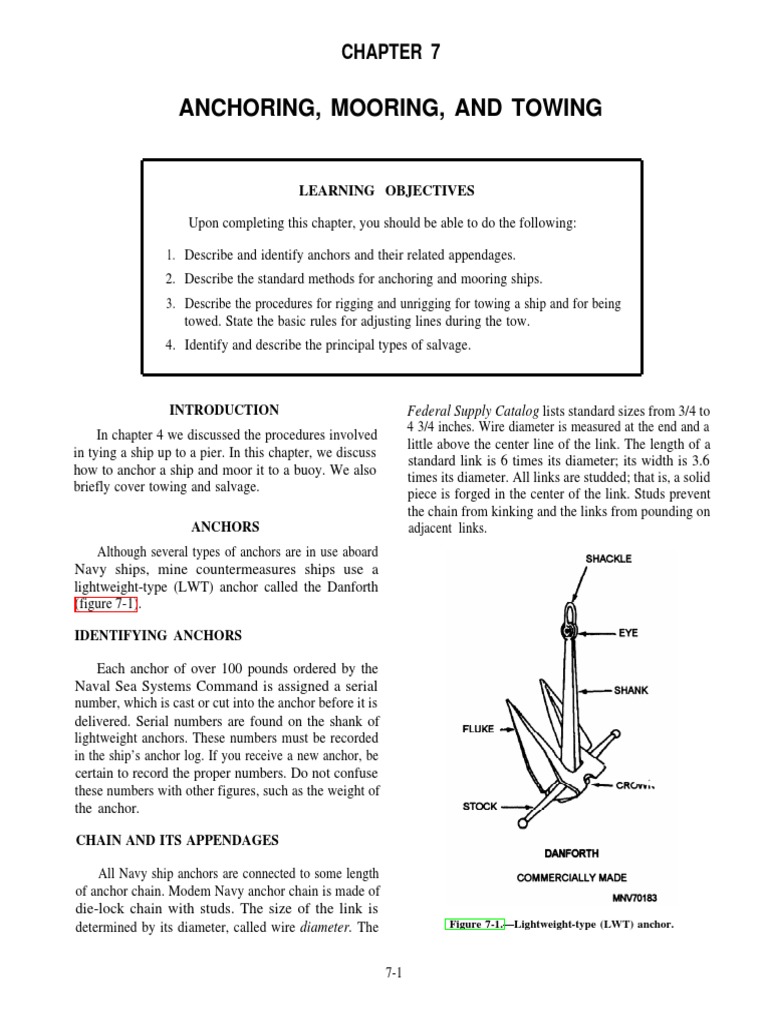 Anchoring, Mooring and Towing PDF PDF