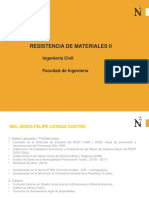 Resistencia de Materiales II - Ing. Jesús Loyaga