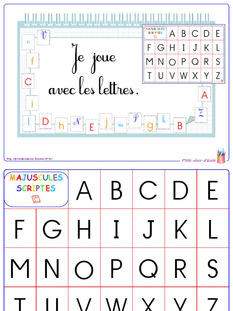 Je Joue Avec Les Lettres, PDF, Écriture bicamérale